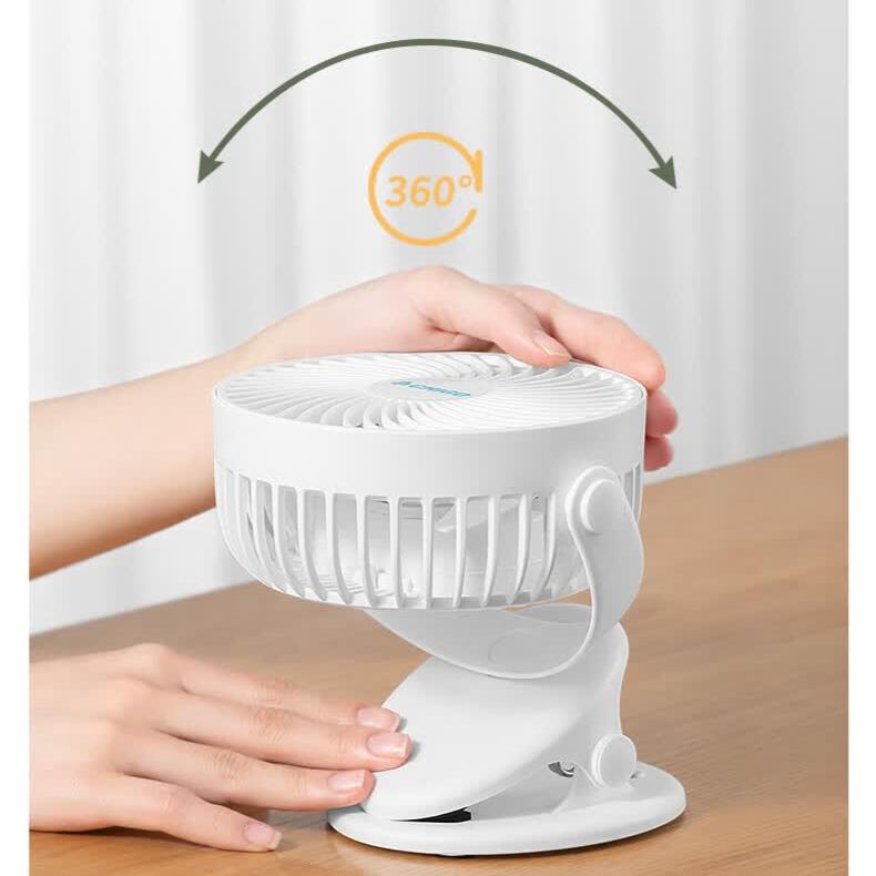 CHIGO Small Fan Home Student Dormitory Office Desk Flip Fan USB Desk Clip Fan