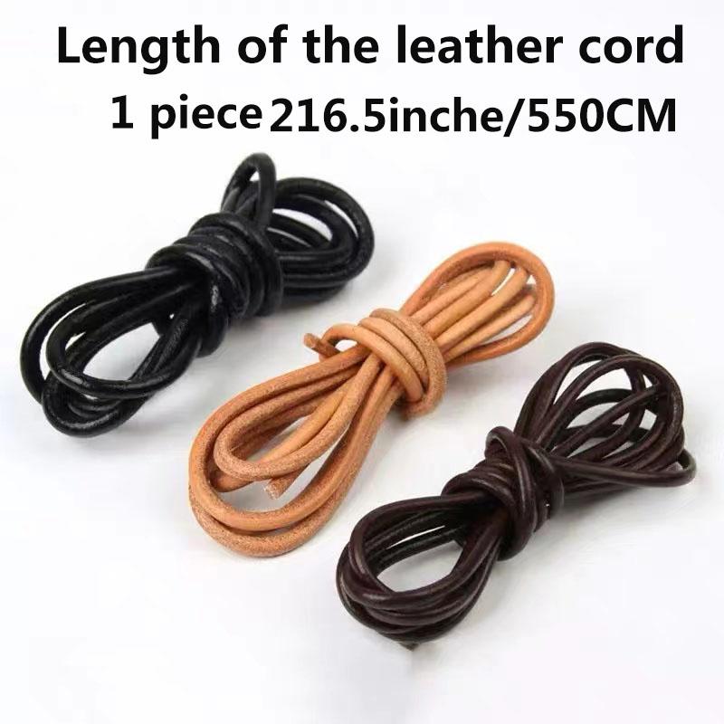 Round Leather Rope, Circular Ring Cutting, Hanging Rope, DIY Handmade Jewelry, Jewelry Accessories, Leather Weaving, Genuine Lea