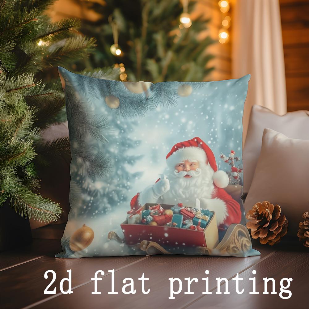 Weihnachtsmann & Schneemann Kissenbezüge Muster Kissenbezug Geeignet für Sofa Schlafzimmer Auto Kissenbezug