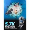 Insta360 X3 Action Camera with New 48MP IPX8 72MP Image Active 4K 60fps Horizon AI Voice Control Action Live and Underwater Webcam Invisible Diving