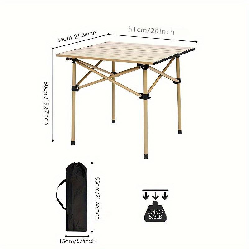 Outdoor folding table, camping portable folding table and chair set, ultra-light egg roll table, camping folding table, camping