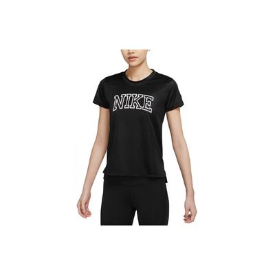 Dri-FIT Swoosh Logo Letter Print American Vintage Crew Neck Sports T-Shirt Women T-Shirts Black DQ6372-010