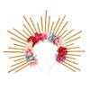 Party Attire Goddess Crown Tiaras Headband Multiple Colors Rose Halo Hairband  Stage Performance
