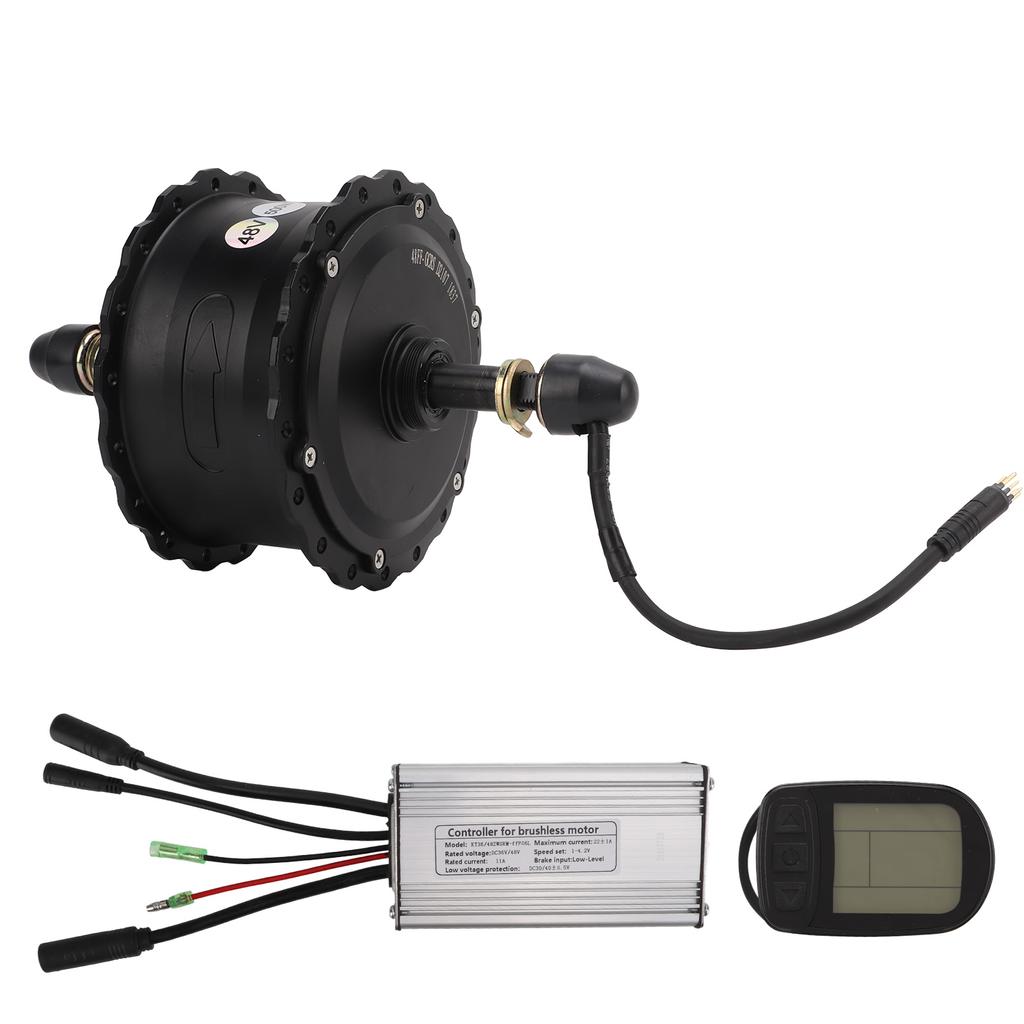 48V 500W Nabenmotor Kit Wasserdichter Stecker Elektrisches Fahrrad Umrüstkit mit Controller für Schneefahrrad