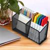 Home Cultural 3 Compartments Storage Basket Storage Box Pen Holder Stationery Makeup Organizer