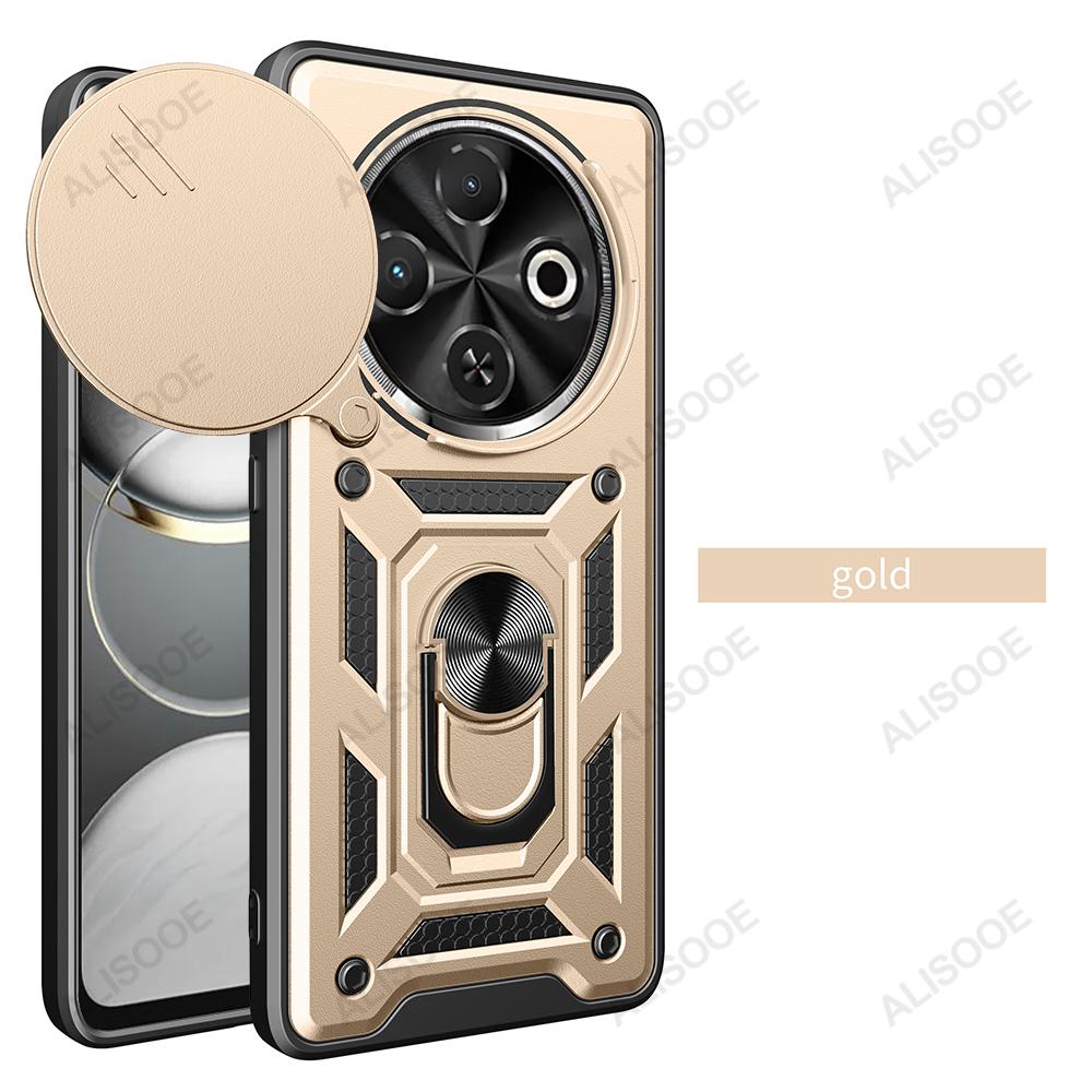 

Защитный чехол для Tecno Spark 30C 4G (КЛ5, кл5н) Чехол-слайд для камеры, защитное кольцо для объектива, подставка, задняя крышка для Tecno Spark 30C Capa Tecno Spark 30C 4G золотой