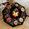 1pc Ladybug, Floral Pattern Design Umbrella,Compact Umbrella, All Season, Travel, Outdoor, One Touch Auto Open and Close,Christmas Gift 901024