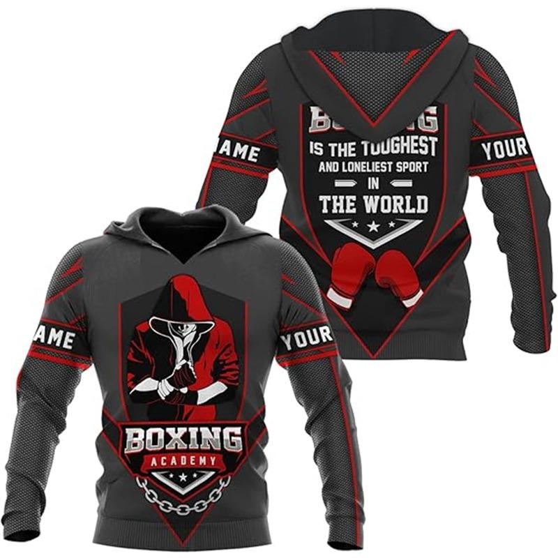 

Толстовка с капюшоном Muay Thai Graphic, мужская одежда, 3D Boxing KO Print, спортивная одежда, новинка, женские толстовки Harajuku Fashion Y2k, пуловер, толстовка M