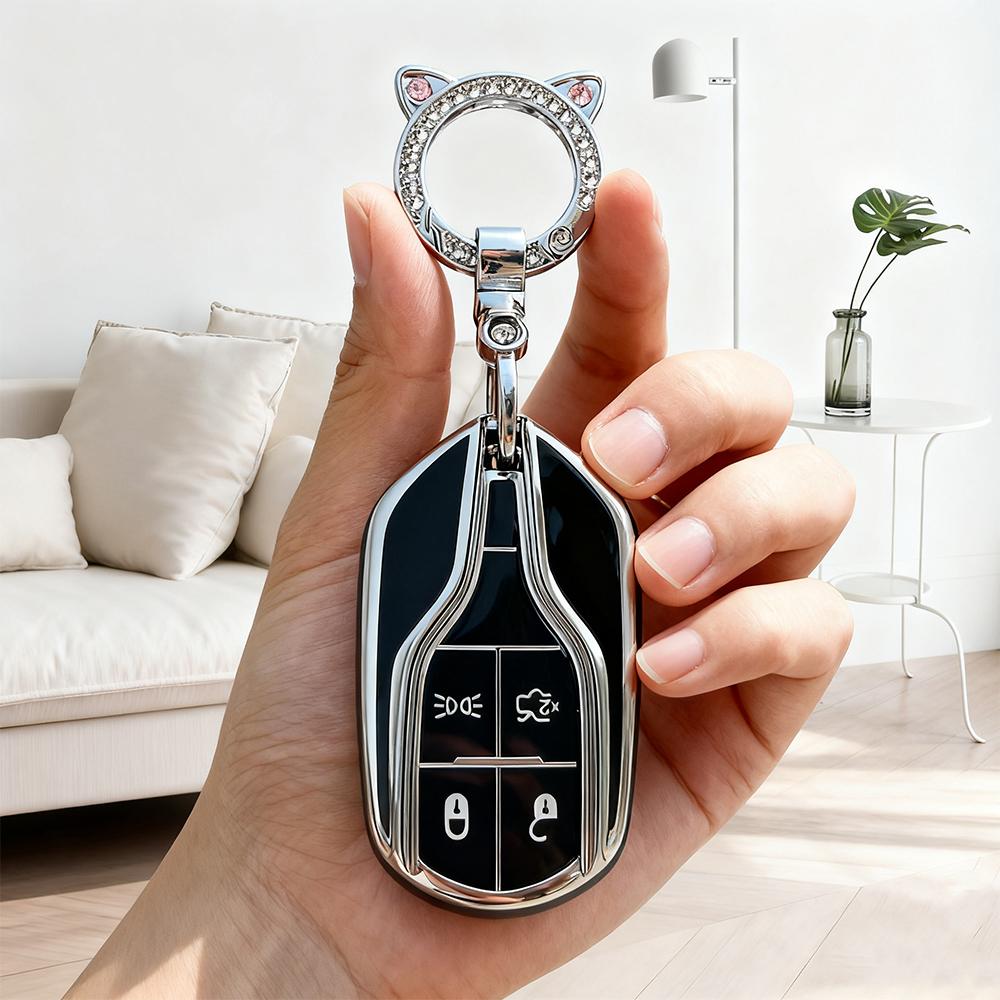 Soft TPU Car Remote Key Case Cover Holder for Maserati Levante Ghibli Quattroporte GT Granturism GranCabrio Car Accesories