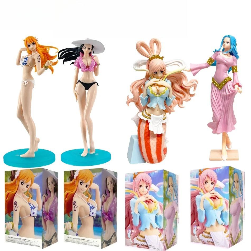 One Piece Anime Figure Nami Shirahoshi Nico Robin Nefertari D Vivi Action Model Pvc Statue Desktop Ornament Collection Toys Gift