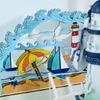 Ocean Theme LED Lamp Table Ornament Wood Carve Desk Decors for Livingrooms
