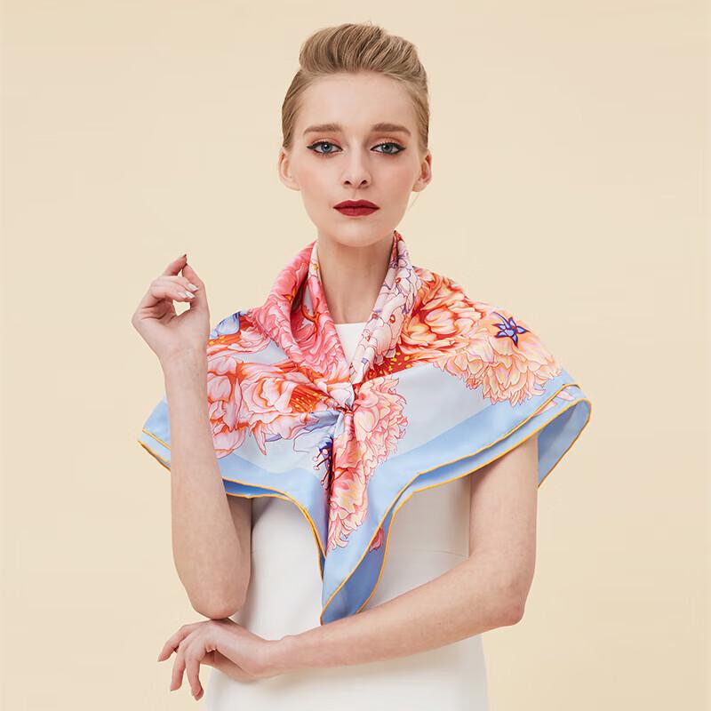 Aurora Hydrangea 100% Silk Scarf