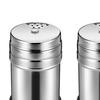 2 Stück Pfefferstreuer Spiegelpolieren Rostfreier Edelstahl Gewürzgewürzspender Shaker für Zuhause