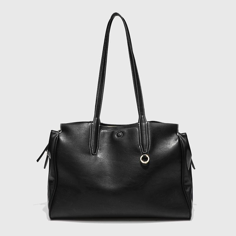 

Star With The Same Large-Capacity Shoulder Retro Tote Bag Women S Commuter Bag Travel Bag Versatile чёрный
