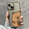 Funny Cartoon Capybara Clear Phone Case For iPhone 17 14 15 12 11 13 16 Pro Max Mini SE 7 Plus 17E Cute Transparent Cover Fundas