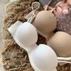 Seamless Half Cup Women's Underwear: Small Chest, Gathered, Sexy, Steel Ring Support, Lightweight Top, Thick Bottom
