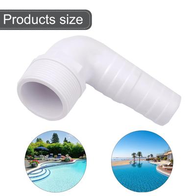 Adaptador de Codo para Piscina para Manguera de Filtro de 1,5 Pulgadas Funciona con Todos los Filtros de Piscina Incluyendo el Modelo Hourglass 89070 Compatible