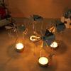 Tea Light Candle Holder Star Angle Rotating Carrousel Center Decorative Spinning Rotary Home Decor Holiday Atmosphere Lighting