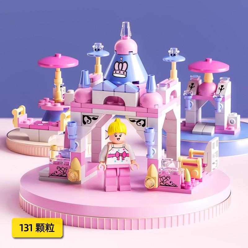 READY STOCK Mini 6 In 1 Building Blocks DIY Educational Play for Children Police Airplane&fire Truck&castle Model Building Blocks