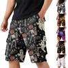Men's Halloween Pocket Drawstring Cargo Shorts Lightweight Casual Outdoor Shorts with Multiple Pockets and Adjustable Waistband