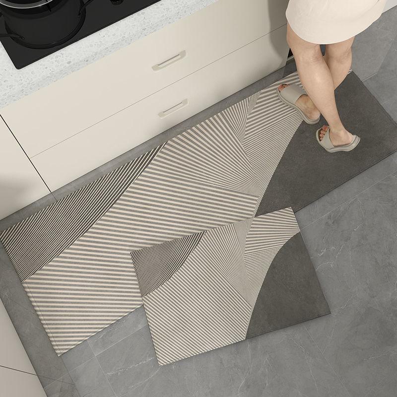 Crystal Velvet Non-Slip Water-Absorbing Kitchen Floor Mats