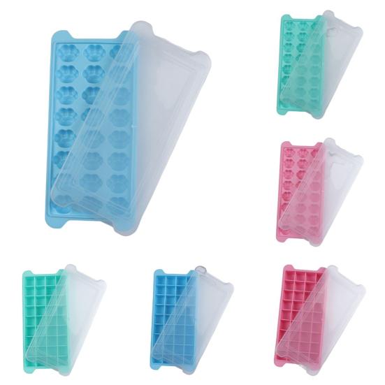 Ice Cube Mold 36 Grids Stackable Silicone Cat Paw Print Ice Cube Chocolate Soap Candle Tray Mold with Cover for Home