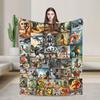 Warm Soft Blanket Funny Italian Brainrot Memes Compilation Bedding Throws Flannel Bedspread For Couch Chair Sofa Bed Bed Cover