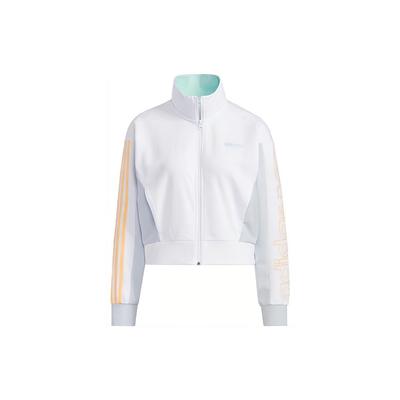 Neo Color Block Luźna Krótka Kurtka Sportowa Kurtki Damskie Biała GP5466