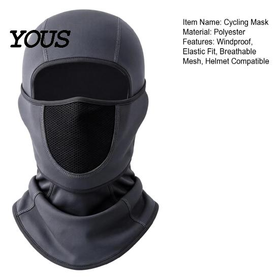 Thermal Neck Warmer for Skiing Unisex Balaclava, Ski Face Mask, Fleece Winter Mask under Helmet, Breathable Windproof Motorcycle Helmet