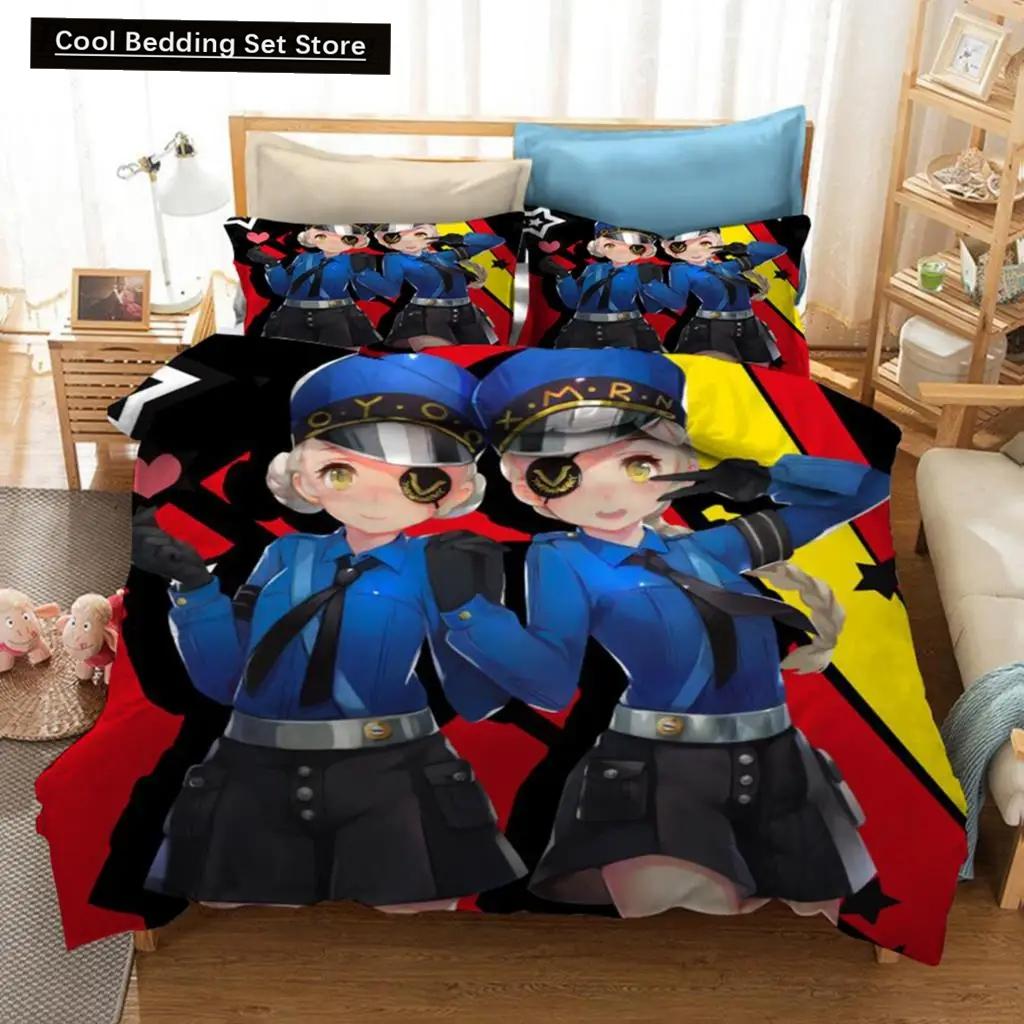 Fashion 3D Print Persona 5 P5 Anime Game Bedding Set Double Twin King Duvet Cover Comforter Pillowcase Boys Girls Adults Bedroom