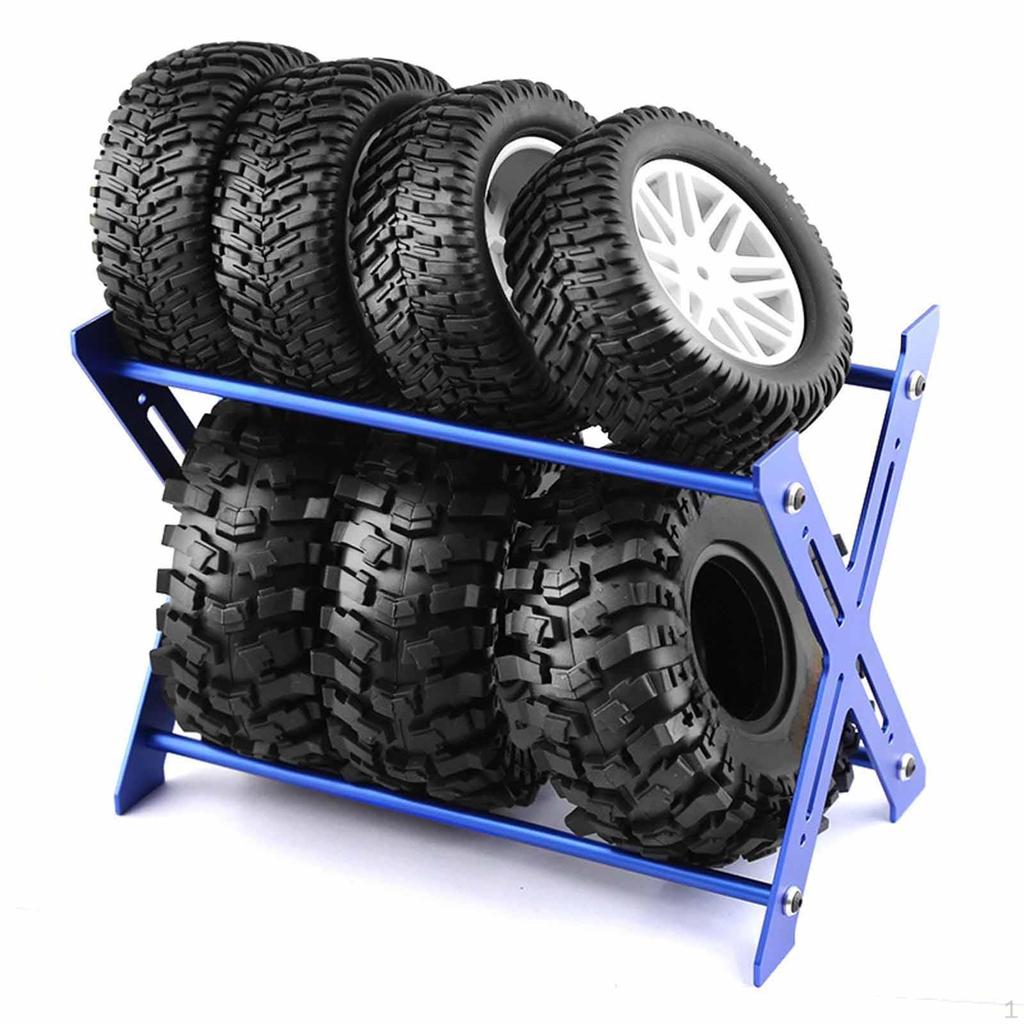 RC Car Alloy Tires Rack Crawler Tire Wheel Rim Holder Display Metal Stand