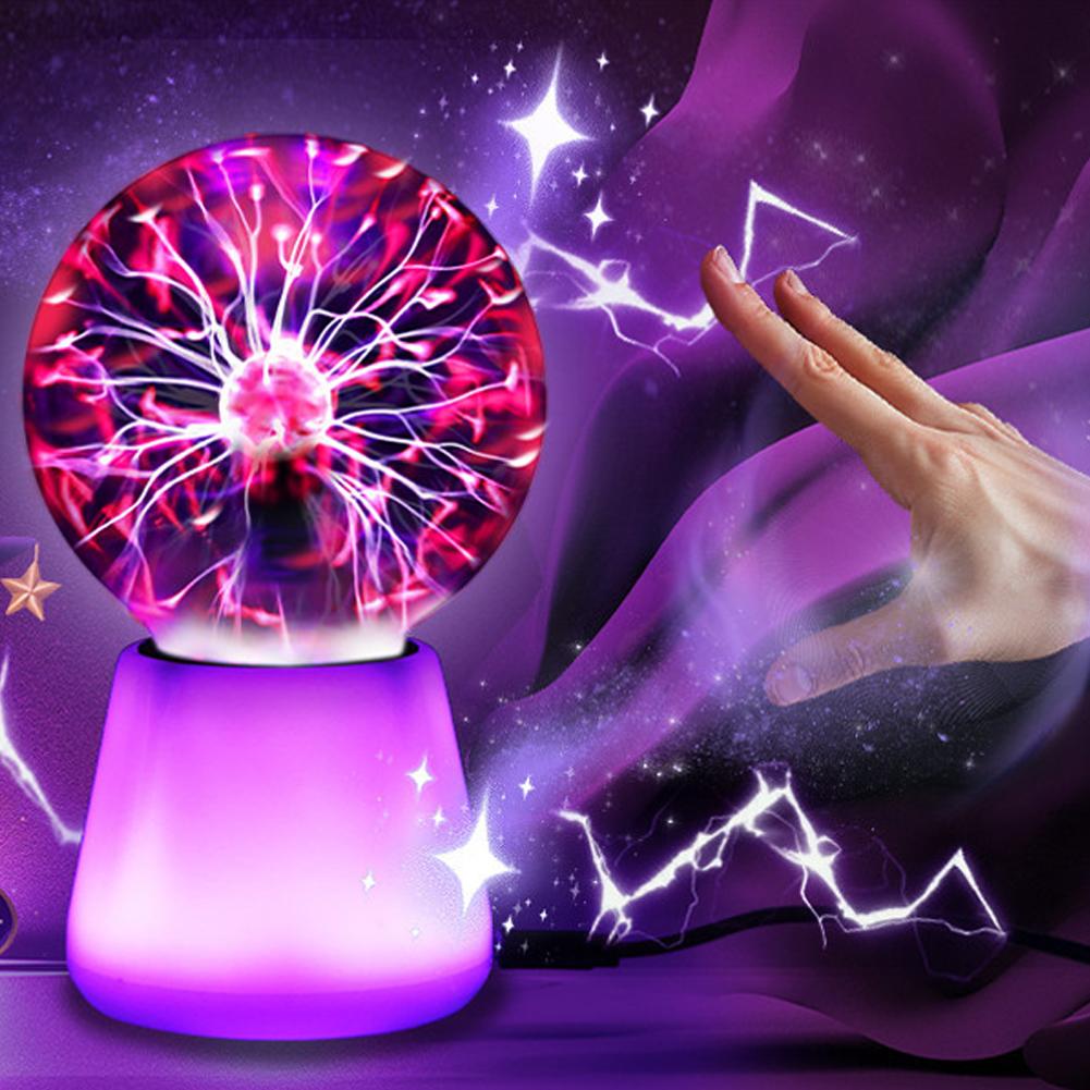 5v Plasma Sphere Ambient Light USB Charging Touch Sensitive Static Ball Lamp Colorful Night Light Desktop Bedroom Decoration