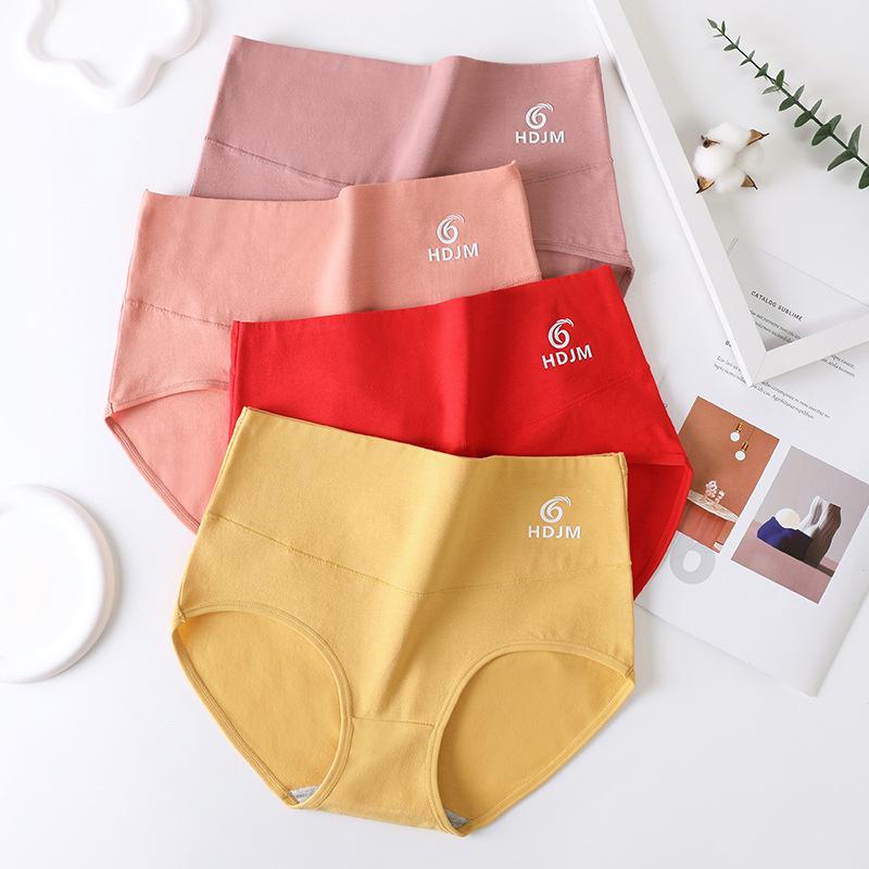 Big Red Plus Size Women's Graphene Cotton Antibacterial Briefs - Medium High Waist, High Elasticity, Tummy Control Panties