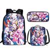 Trendy Popular New Honkai Impact Pattern 3D Print 3pcs/Set Student School Bags Laptop Daypack Backpack Lunch bag Pencil Case