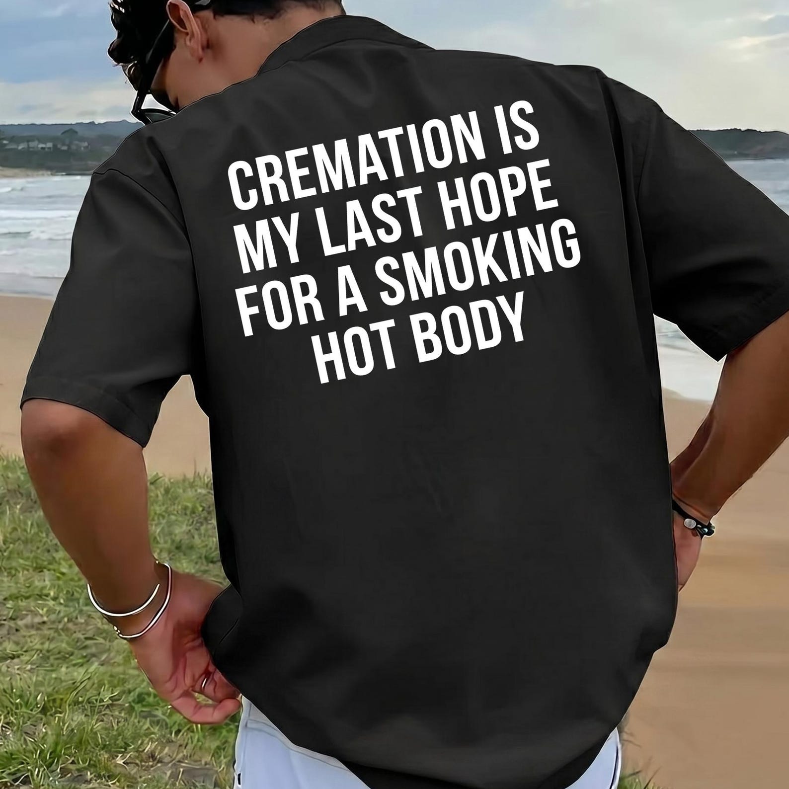 Cremation Is My Last Hope For A Smoking Hot Body Comfort Colors Shirt, Funny Dark Humor Tee, Sarcastic Graphic T Shirt M