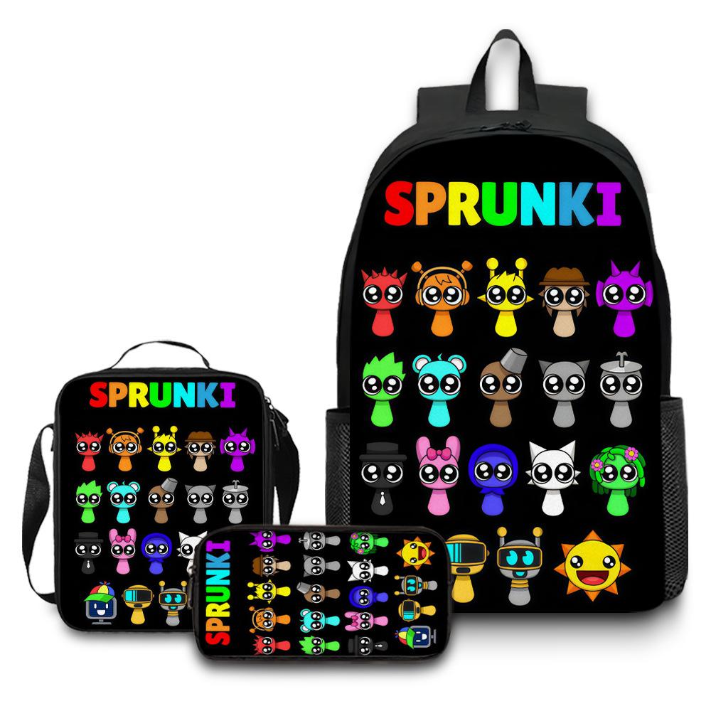 Rhythm Box Game School Bag Sprunki Load Reduction Cartoon Backpack Student Backpack Backpack D