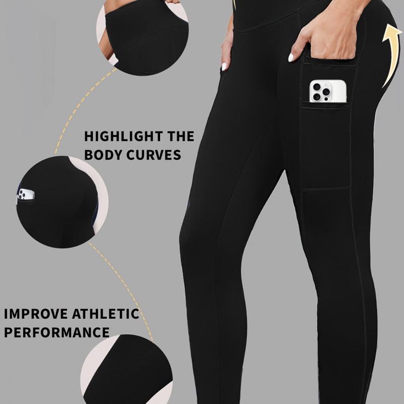 

2025 Sporty Seamless High Waist Slimming Casual Leggings Medium чорний