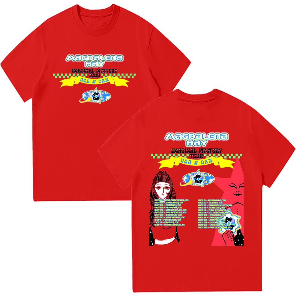 

Magdalena Bay Imaginal Mystery Tour Tees New Harajuku Aesthetic Graphic Summer Cotton High Quality Pullovers Unisex Casual Tops XXL красный