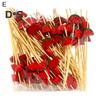 100 Pcs Food Picks Disposable Bamboo No Harm Cactus Shape Salad Sticks for Banquet