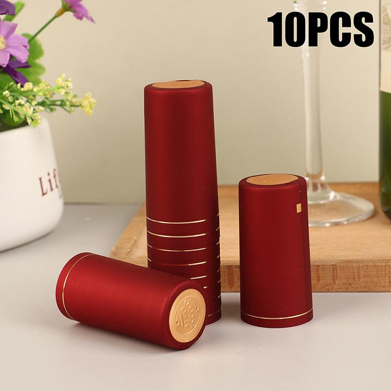 100Pcs Heat Shrink Capsules Wine Bottle Capsules Wine Heat Shrinkable Cap Wine Shrink Film Wrap For Straight Mouth Bottle A50 красный