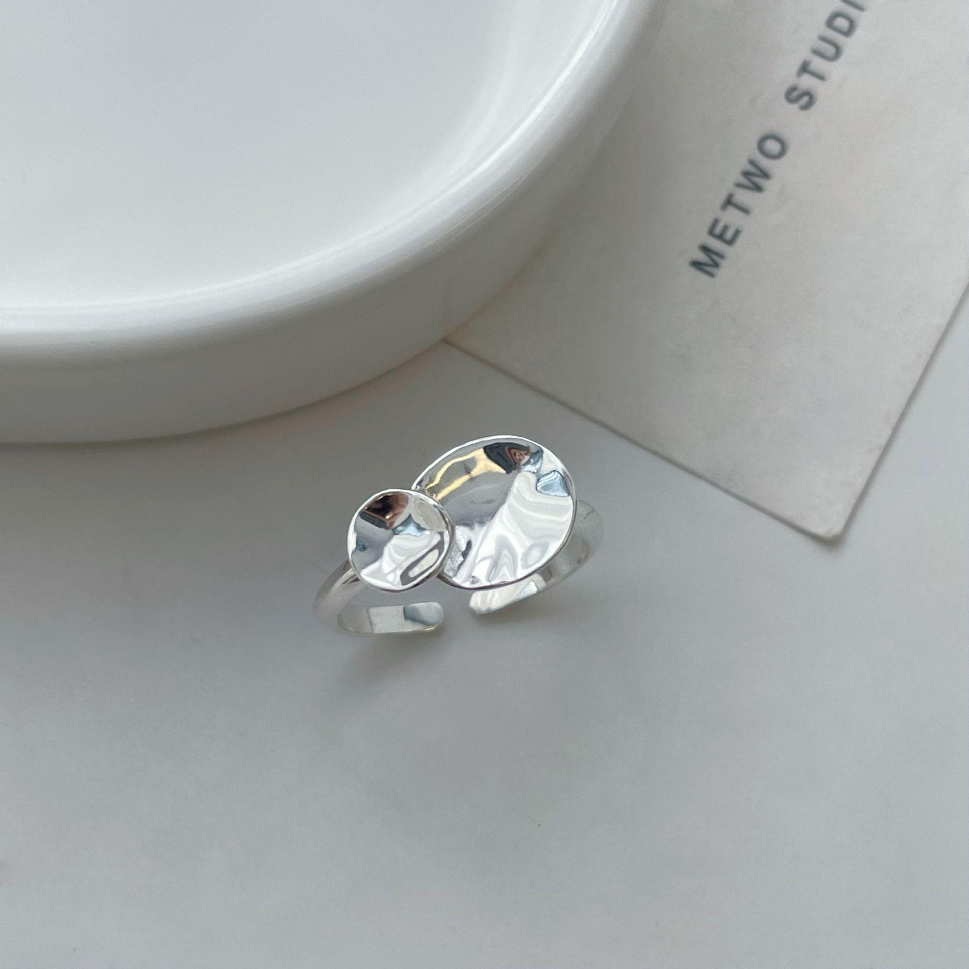 

S925 Sterling Silver Geometric Polished Women s Minimalist Open Ring