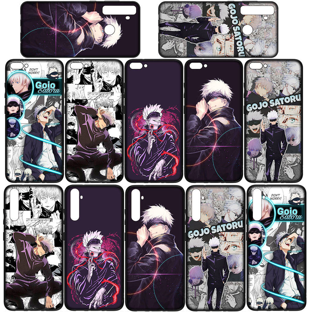 for Samsung Galaxy S24 S23 iPhone 16 15 14 Xiaomi Redmi Note 13 12 11 10 Plus 9 Pro Max X XR Phone Case Comics Jujutsu Kaisen Gojo Satoru OPPO Huawei