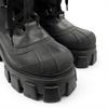 Pristine PRADA Short Boots Monolith Logo Lace-up Boots Black Women 36 1U363M Used