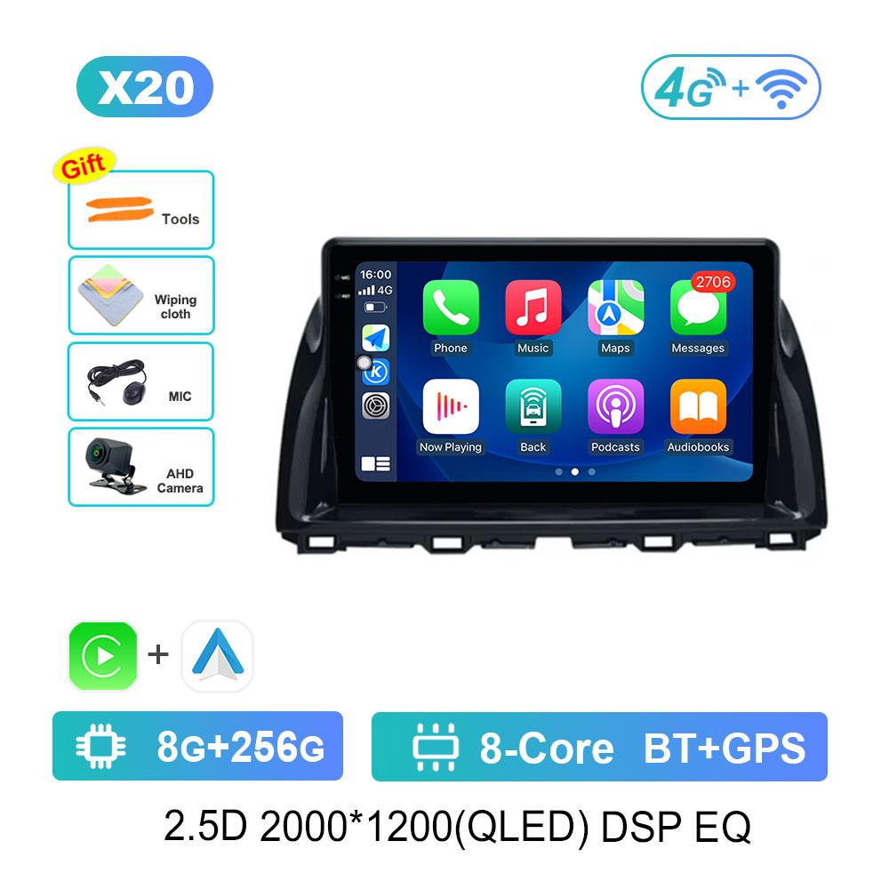 Car Radio Multimedia Player for Mazda CX5 CX-5 CX 5 2011 - 2016 Android 14 DSP Stereo GPS Navigation 4G WiFi Bluetooth Head Unit