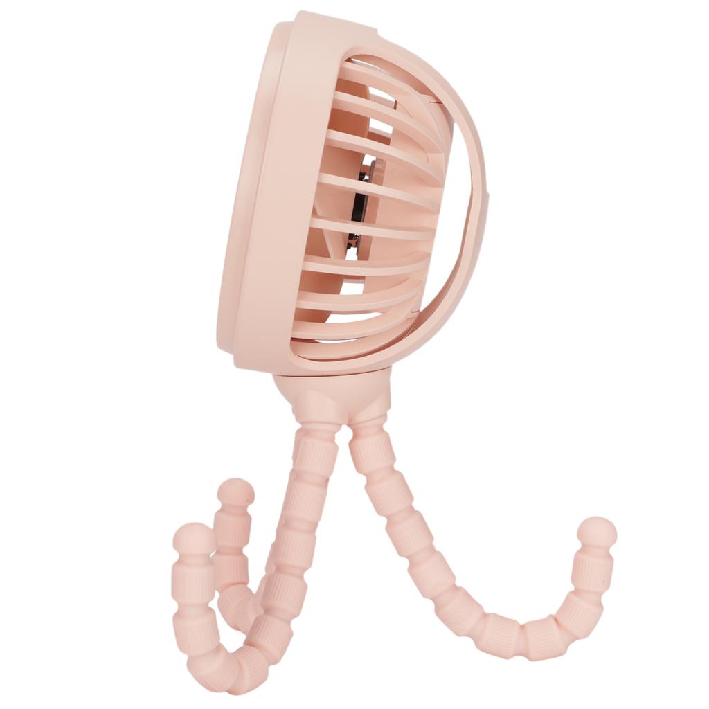 Mini Portable Fan 3 Speed 360 Degrees  Rotatable Rechargeable Desktop Fan with Flexible Tripod for Office Bedroom