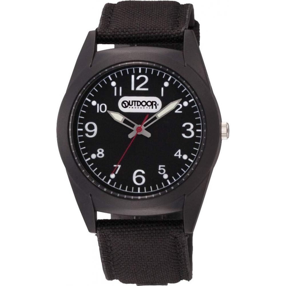 

QQ [QQ] Vs46 002 Аналоговые наружные товары Водонепроницаемые часы с нейлоновым кожаным ремешком черного цвета