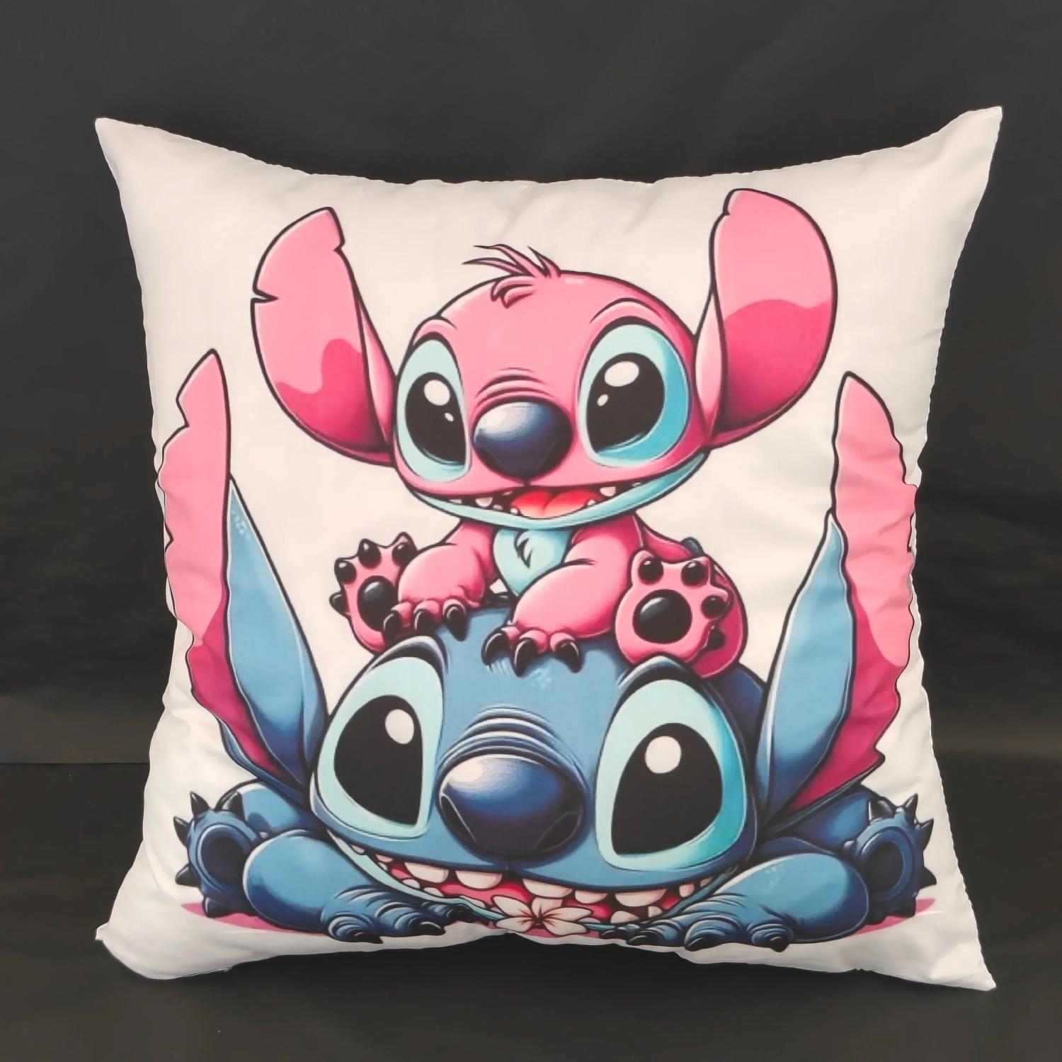 

Милая наволочка Disney Лило и Стич Мультяшная Аниме Фигурка Ангел Подушка для Дивана Домашнее Украшение Спальни Кавайные Подарки на День РожденияA,(10) 30x30cm