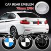 1pcs 78mm Rear Boot Trunk Emblem Badge For 51141970248 E53 E66 2 Pins Silver Base Aluminum Sticker Blue White Accessories