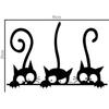 New Three Funny Cats Animal Wall Sticker Household Room PVC Window Decals Mural DIY Decoration