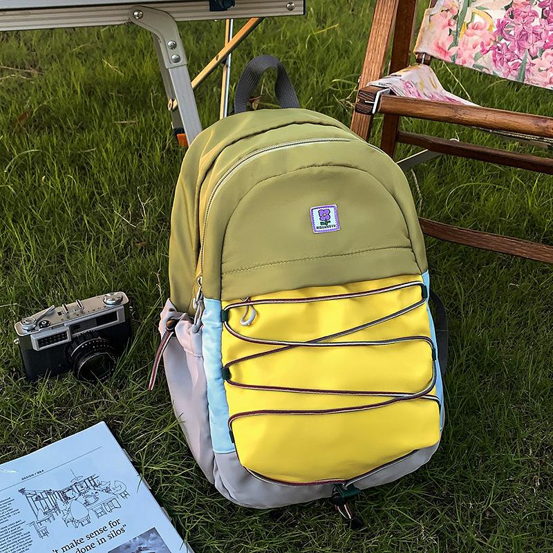 Summer new large-capacity backpack, junior high school student spine bag, travel computer backpack